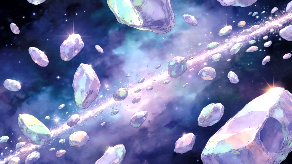 Swirling purple nebula